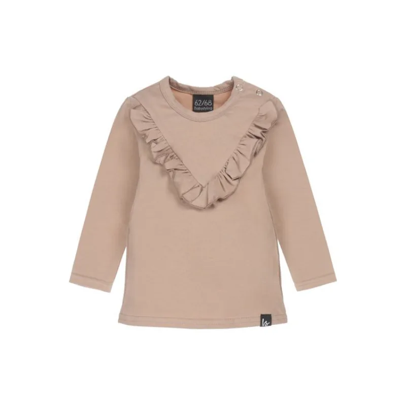 Babystyling Μακρυμάνικη μπλούζα με βολάν σε σχήμα V 8720626405240