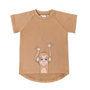 DEAR SOPHIE Βρεφικό T-shirt MONKEY CARAMEL