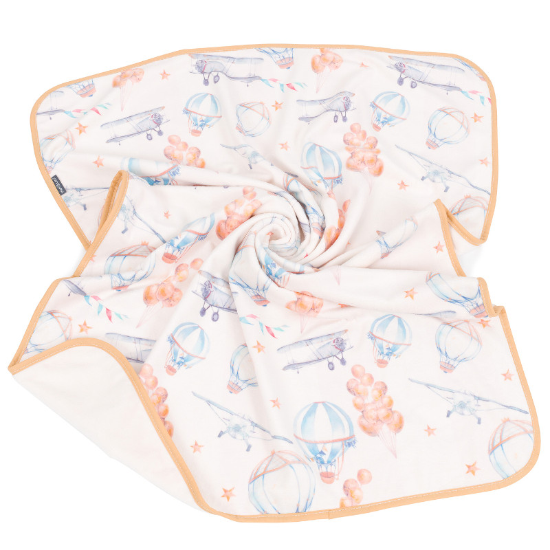 Mamo-Tato Minky κουβέρτα διπλής στρώσης Airplanes 75x100cm