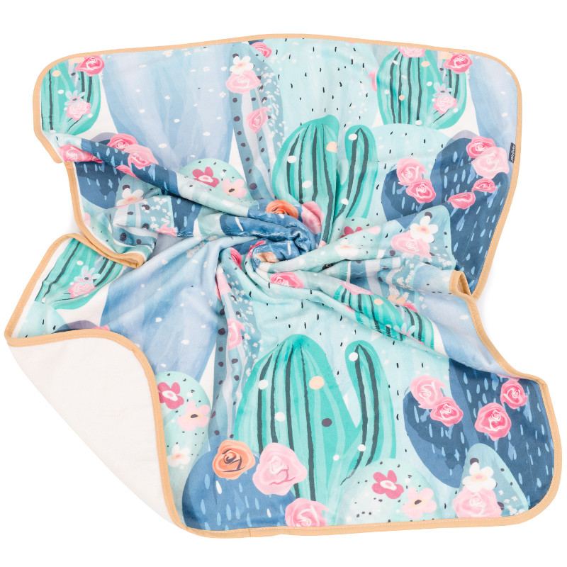Mamo-Tato Minky κουβέρτα διπλής στρώσης Cactus 75x100cm