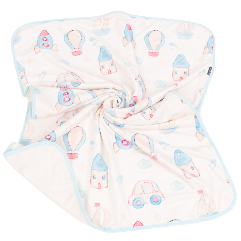 Mamo-Tato Minky κουβέρτα διπλής στρώσης Toys 75x100cm