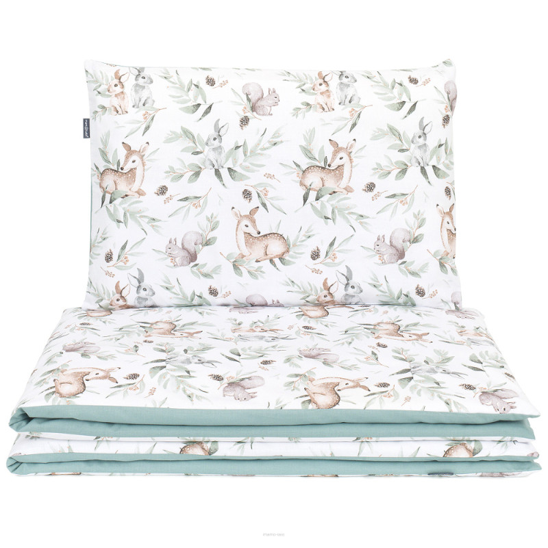 Mamo-Tato Σετ πάπλωμα με μαξιλάρι Olive Deer