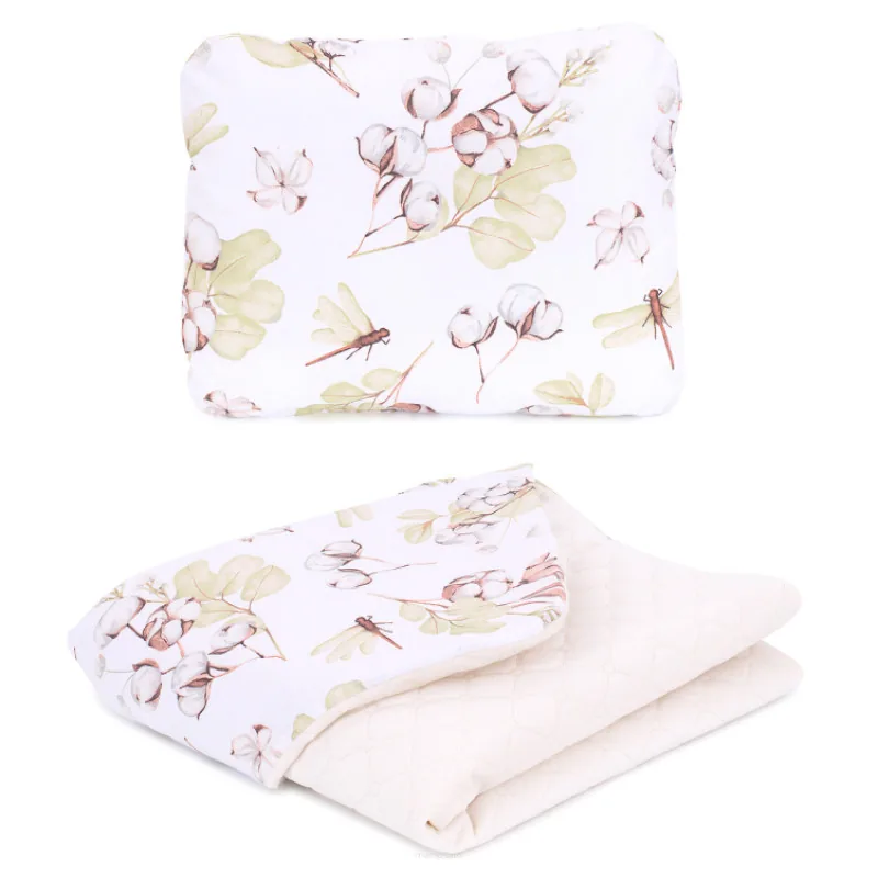 Mamo-Tato Σετ κουβέρτας Velvet καπιτονέ με μαξιλάρι Cotton 75x100cm, μαξιλάρι 38x30cm