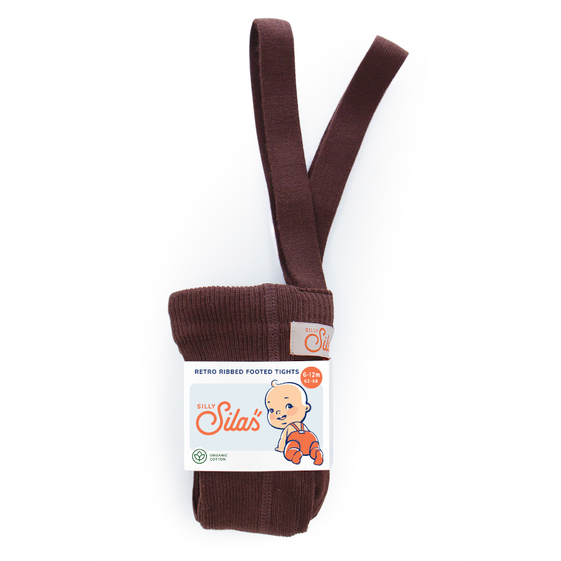 Silly Silas Κολάν Footed Cotton Καλσόν Chocolate Brown