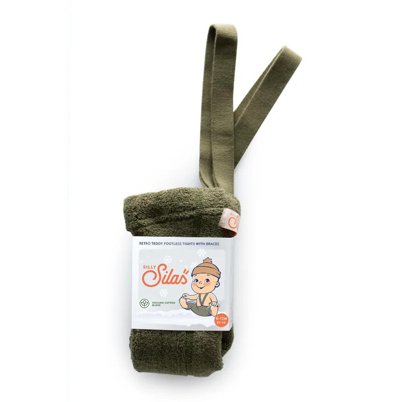 Silly Silas Κολάν Teddy Warmy Footless Olive
