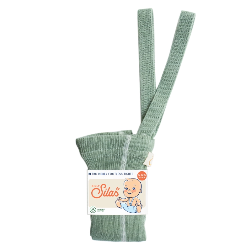 Silly Silas Κολάν Footless Cotton Καλσόν Matcha Latte 6-36m