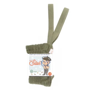 Silly Silas GOTS Κολάν Granny Teddy Footed Olive 6-36m