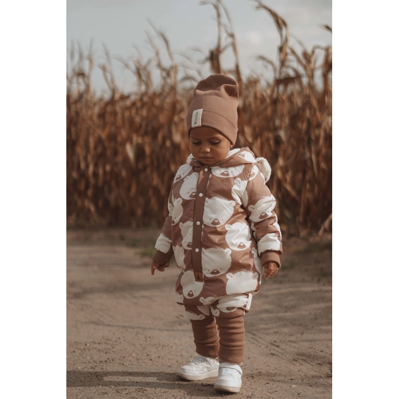 ZZZforKIDS Ολόσωμο μπουφάν Polar Bears on Brown Waterproof Winter Jumpsuit