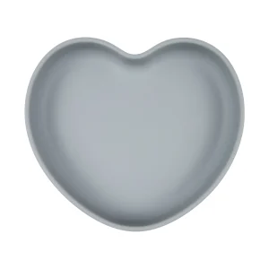 Canpol Babies Πιατάκι σιλικόνης με βεντούζα HEART 80/309 Grey