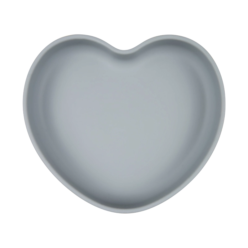 Canpol Babies Πιατάκι σιλικόνης με βεντούζα HEART 80/309 Grey