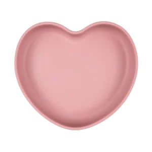 Canpol Babies Πιατάκι σιλικόνης με βεντούζα HEART 80/309 Pink