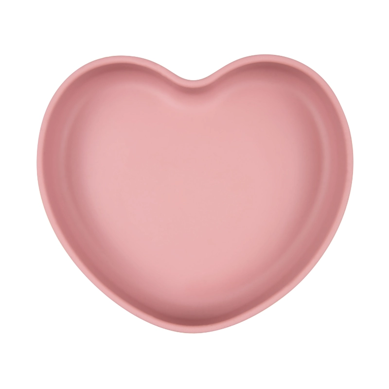 Canpol Babies Πιατάκι σιλικόνης με βεντούζα HEART 80/309 Pink