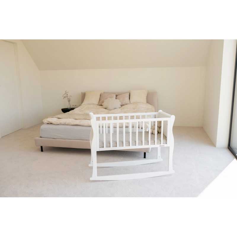 Woodies Κουνιστό λίκνο Noble Crib White 0+-12