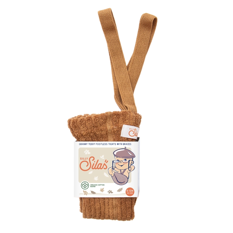 Silly Silas GOTS Κολάν Granny Teddy Footless Amber 6-36m