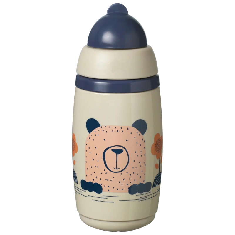 Tommee Tippee Παγούρι ισοθερμικό με καλαμάκι Superstar 266ml 12m+ Grey