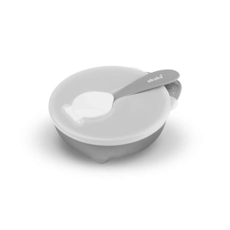 Akuku Μπολ με κουταλάκι 250 ml Grey