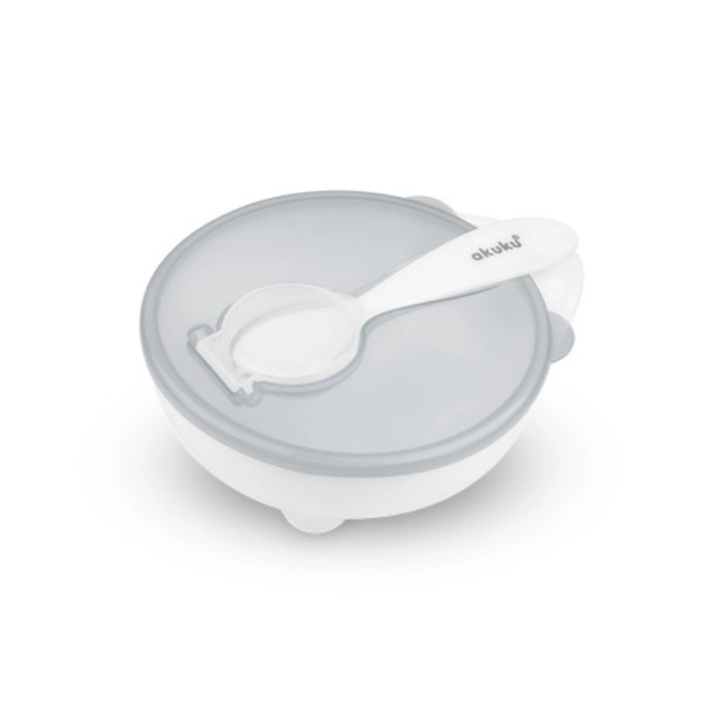 Akuku Μπολ με κουταλάκι 250 ml White