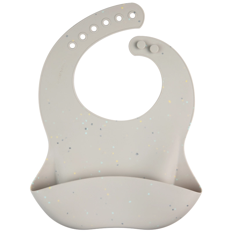 Canpol Babies Σαλιάρα σιλικόνης DOTS Grey 51/029