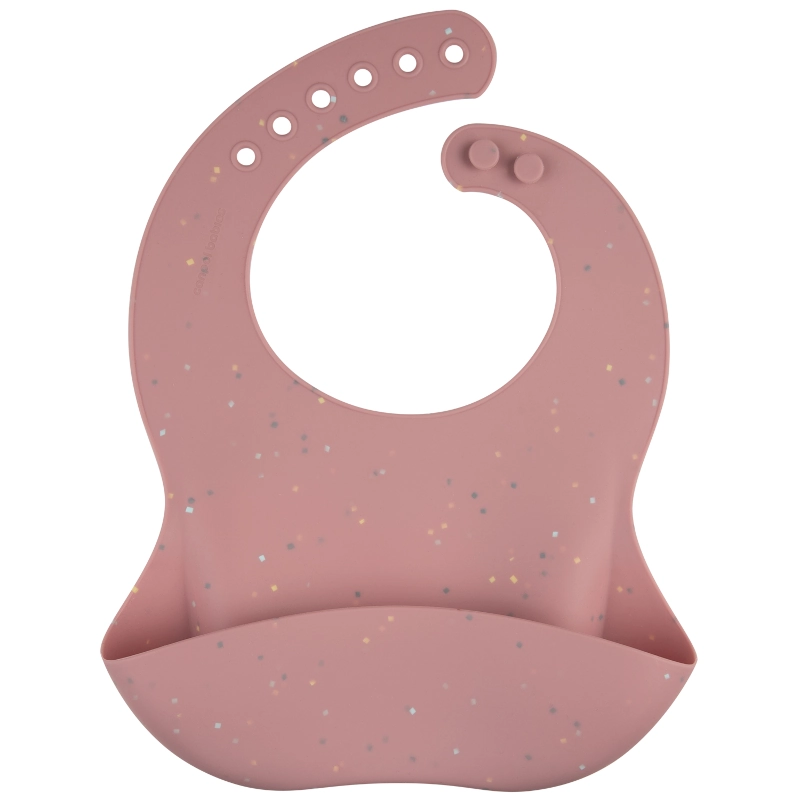 Canpol Babies Σαλιάρα σιλικόνης DOTS Pink 51/029