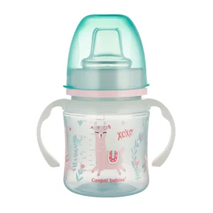 Canpol Babies Εκπαιδευτικό Ποτηράκι με Στόμιο Σιλικόνης EasyStart Sweet fun Green 120ml