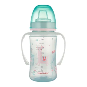 Canpol Babies Εκπαιδευτικό Ποτηράκι με Στόμιο Σιλικόνης EasyStart Sweet fun Green 240ml