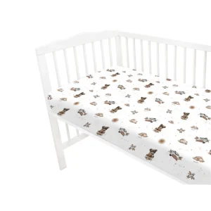 MimiNu Σεντόνι με λάστιχο 60x120cm Beige Bears
