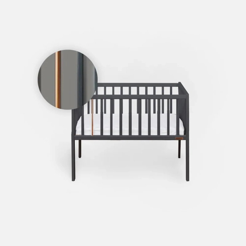 Woodies Ξύλινο λίκνο Stardust Anthracite 0+