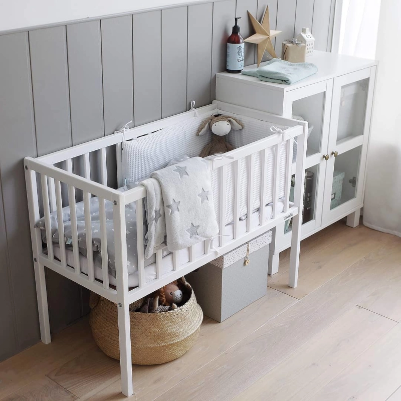 Woodies Ξύλινο λίκνο Crib White 0+