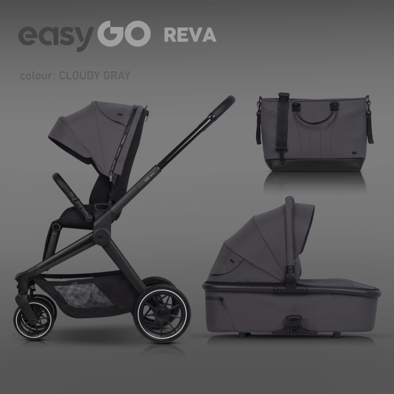 EasyGo Καρότσι Reva 2in1 Cloudy Gray