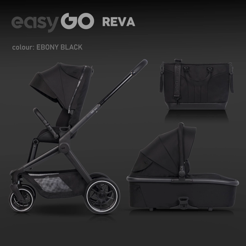 EasyGo Καρότσι Reva 2in1 Ebony Black