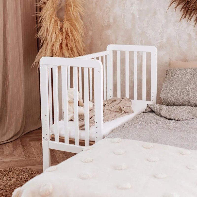 Woodies Ξύλινο λίκνο Side Crib White 0+
